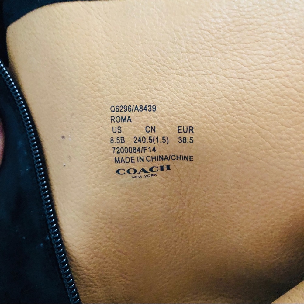 Coach Below the Knee Suede Heel Boots - Picture 5 of 6